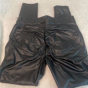 Pleather ** Butt lifting pants. These are so cute on. Size medium.
